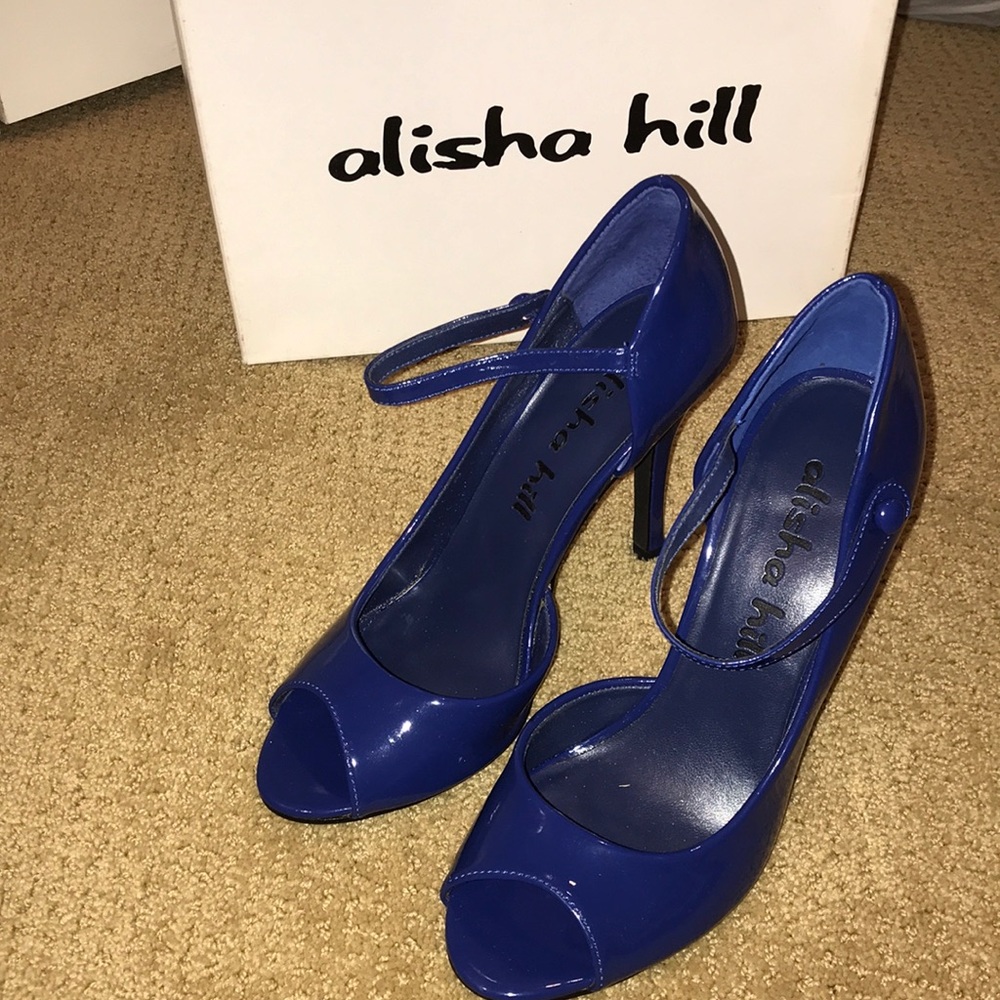 Blue stiletto Alisha hill heels